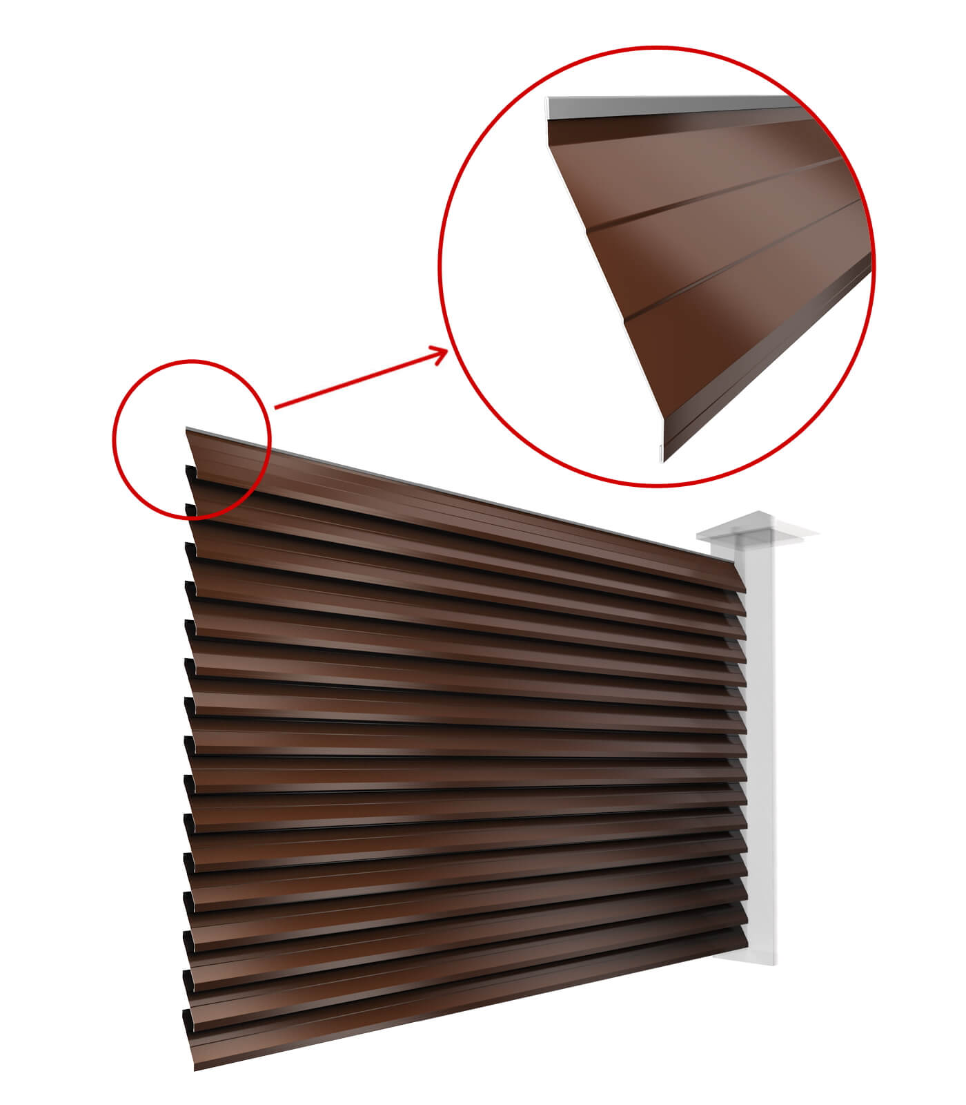 Ламели Жалюзи ЭКО-Z-US усиленные для забора-жалюзи в Шымкенте