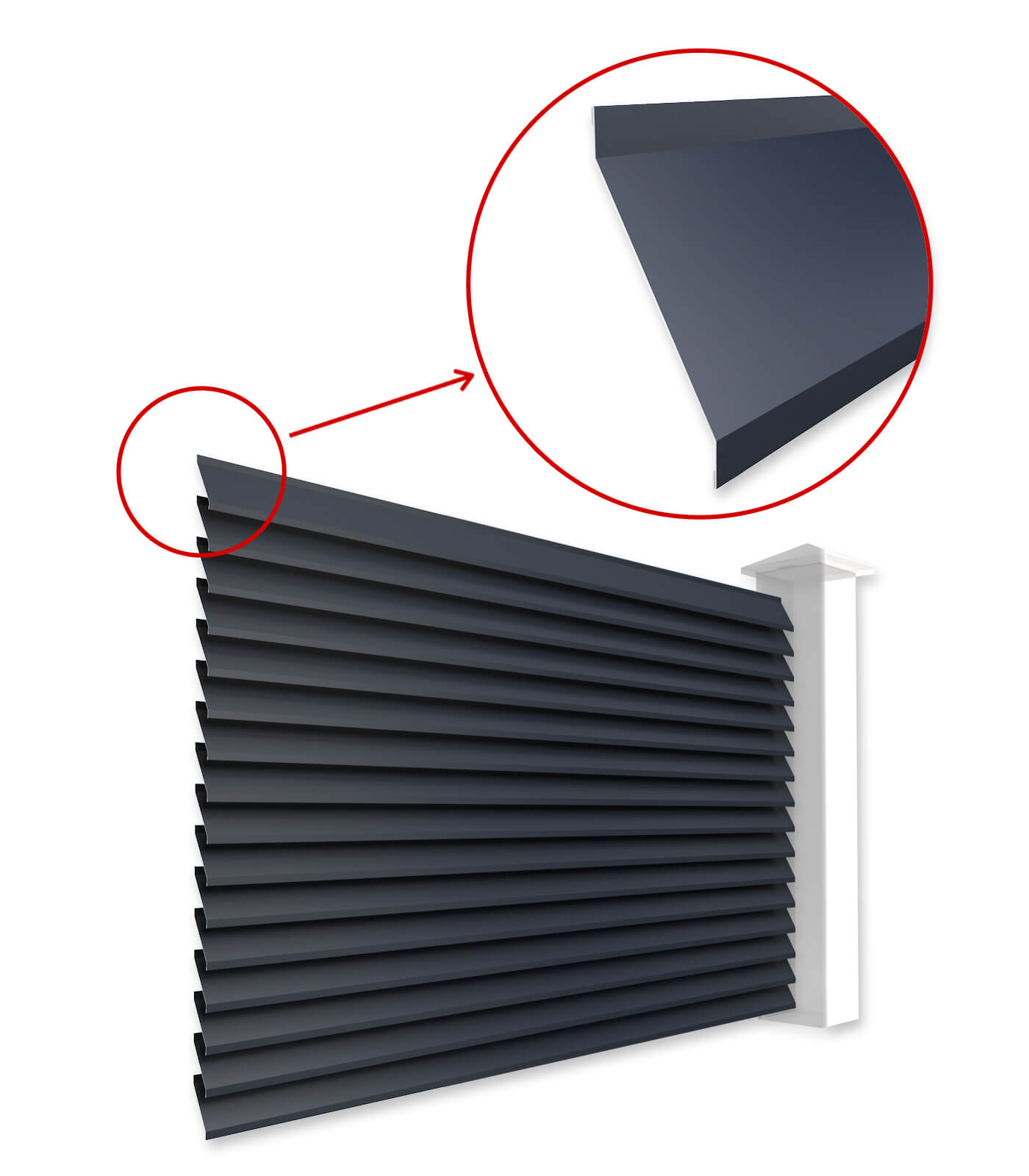 Ламели Жалюзи ЭКО-Z для забора-жалюзи в Шымкенте