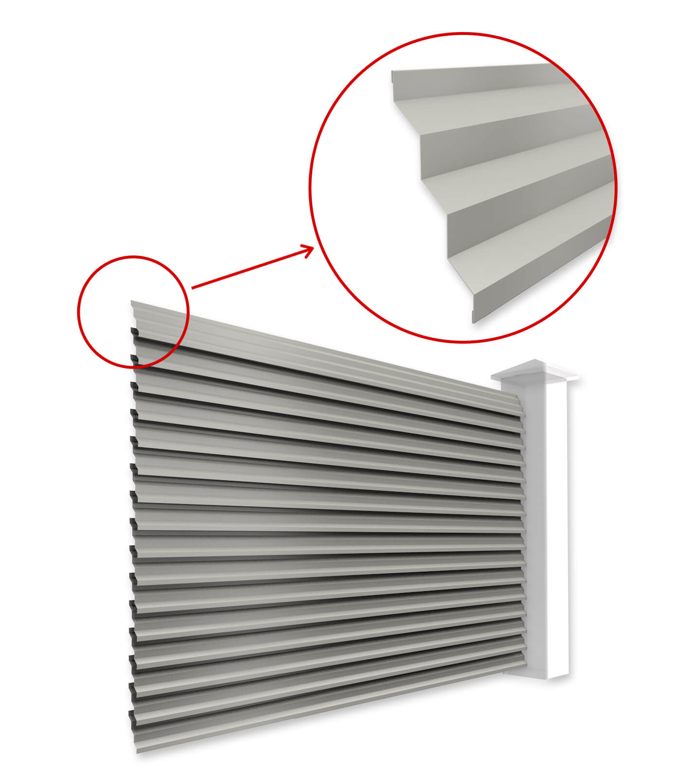 Ламели Елочка для забора-жалюзи в Шымкенте