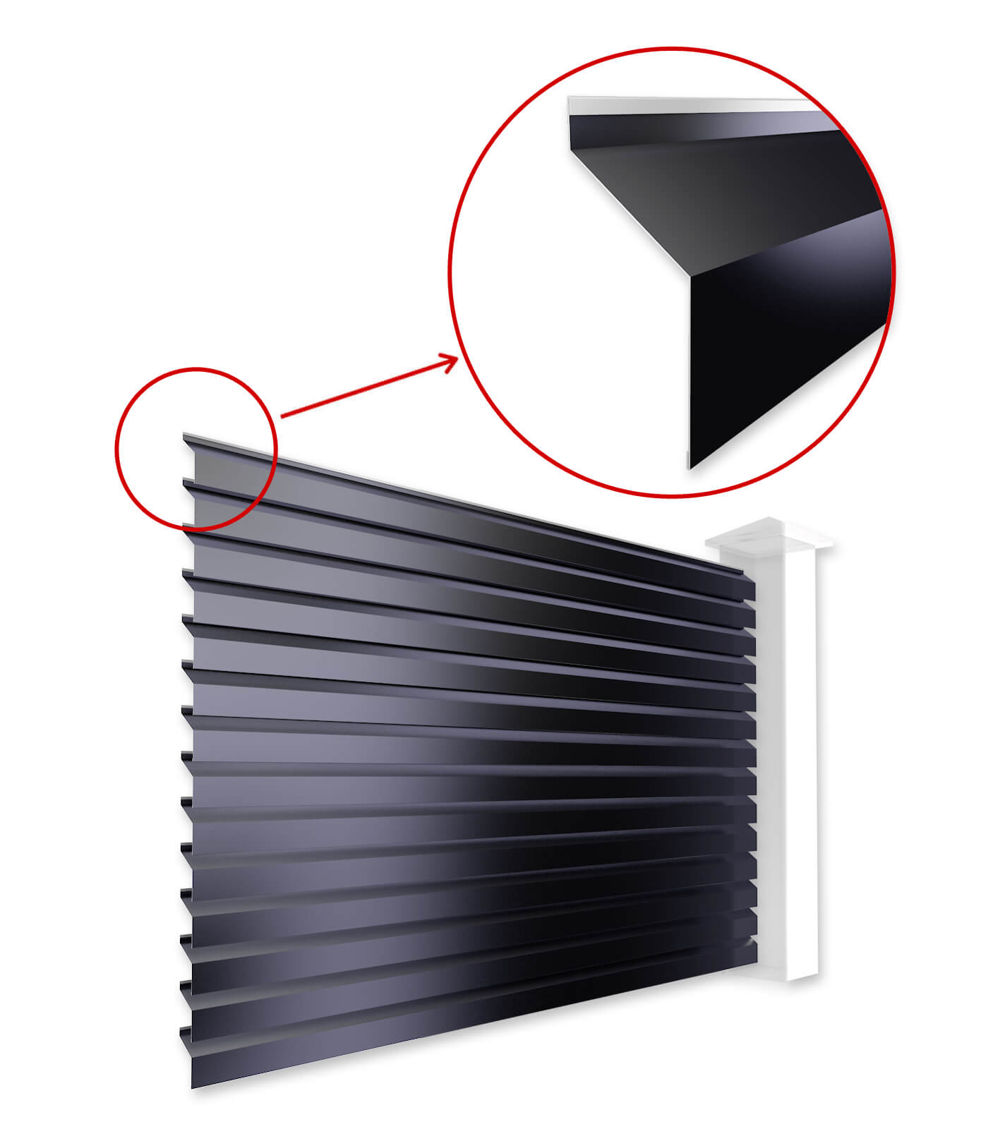 Ламели Жалюзи ХАЙ ТЕК для забора-жалюзи в Шымкенте