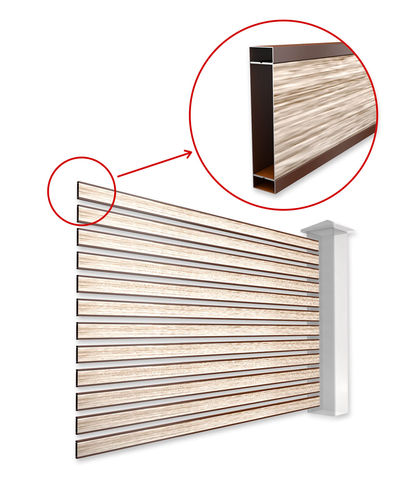 Ламели металлопланкен для забора-ранчо в Шымкенте