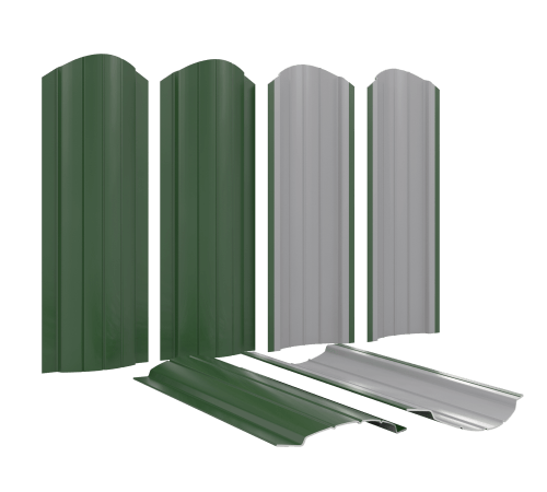 Металлоштакетник для забора Полукруглый Стандарт в Шымкенте